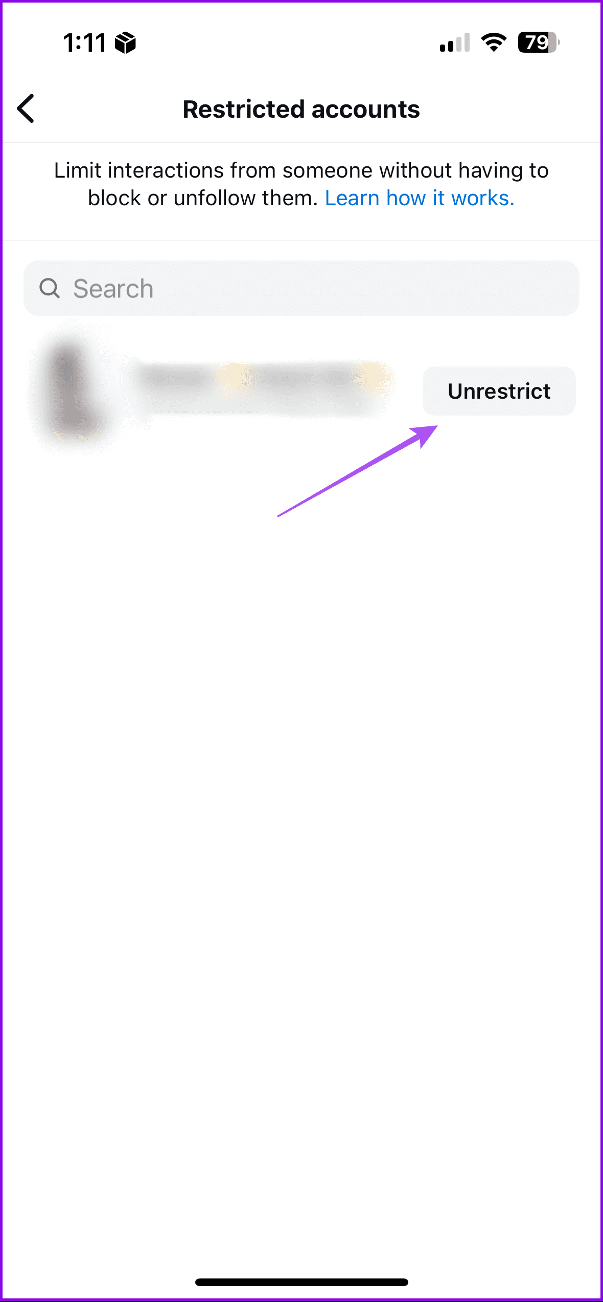 unrestrict accounts instagram