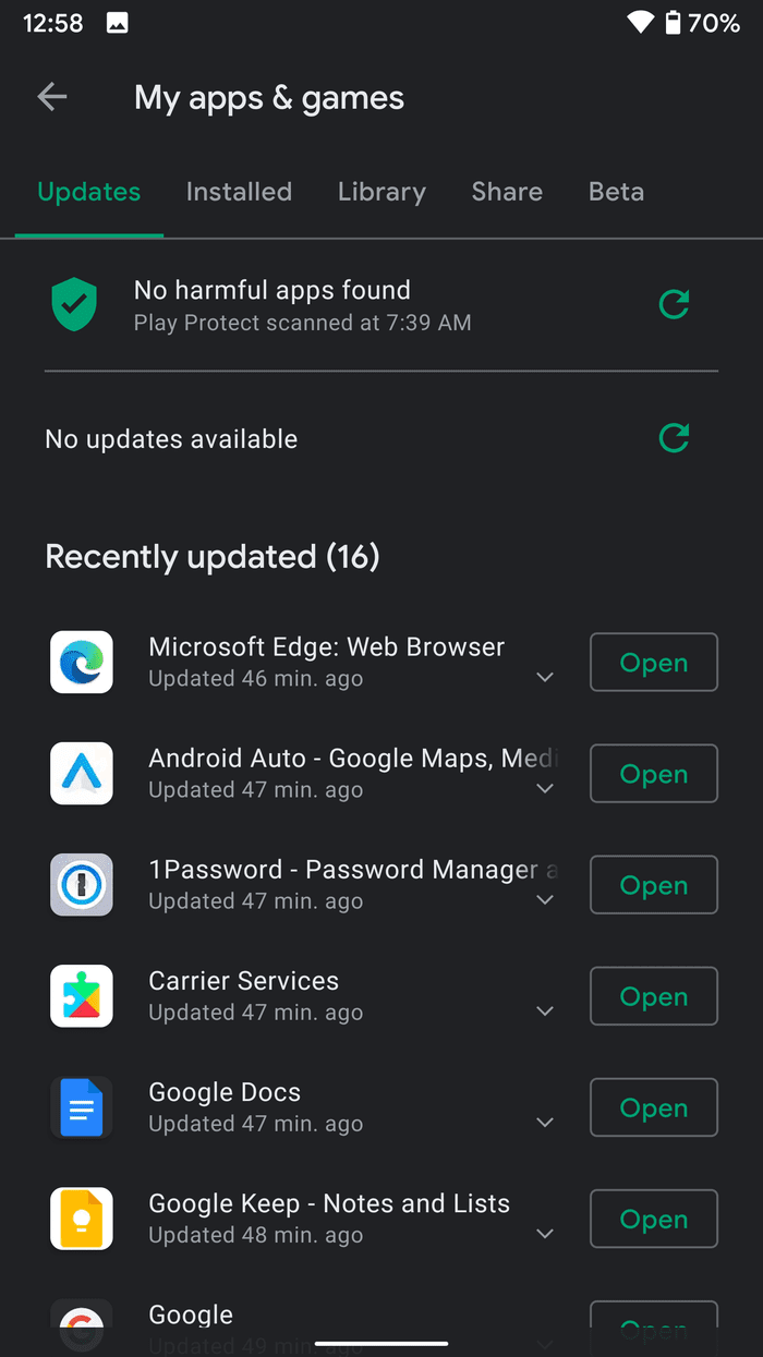 Update apps