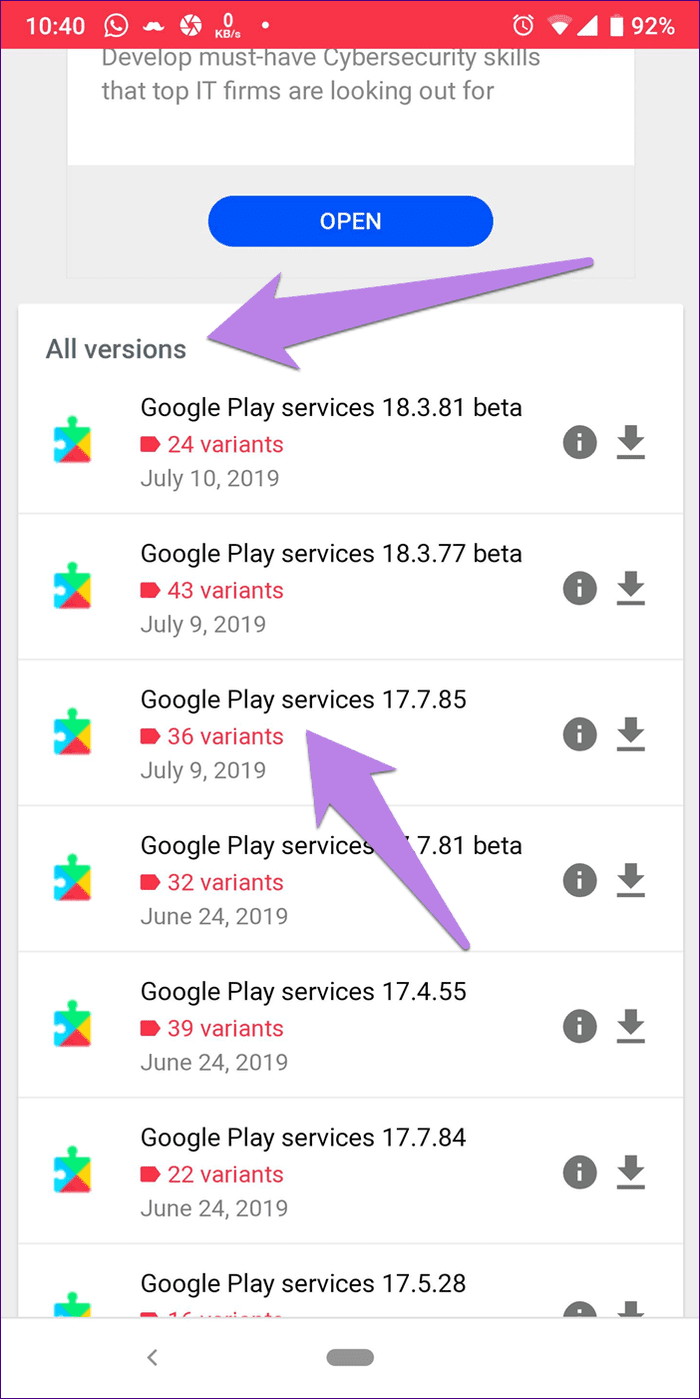 Update Google Play Services 1