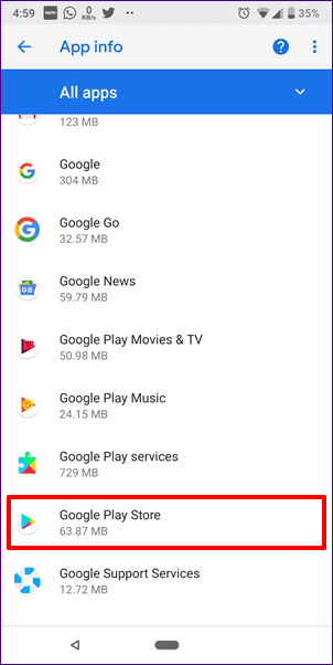 Update Google Play Store 7