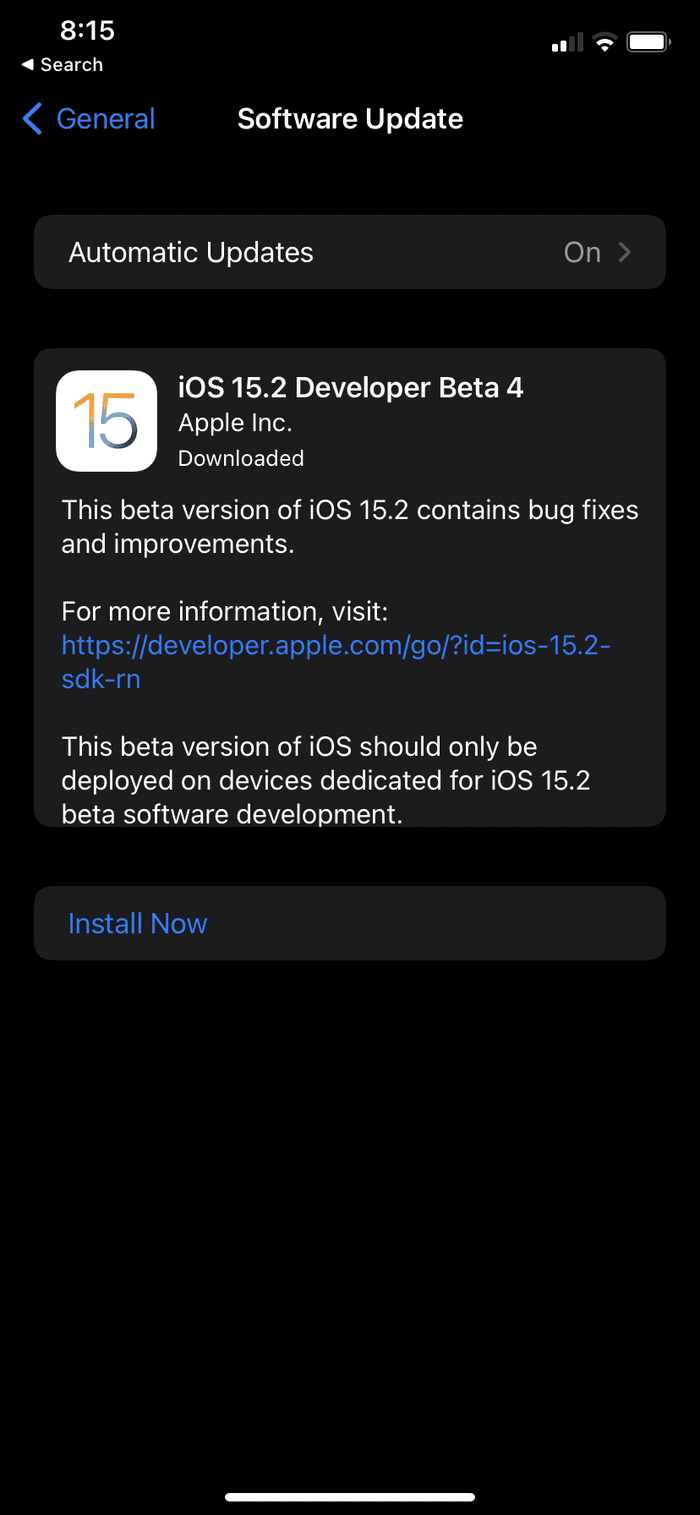 Update i OS