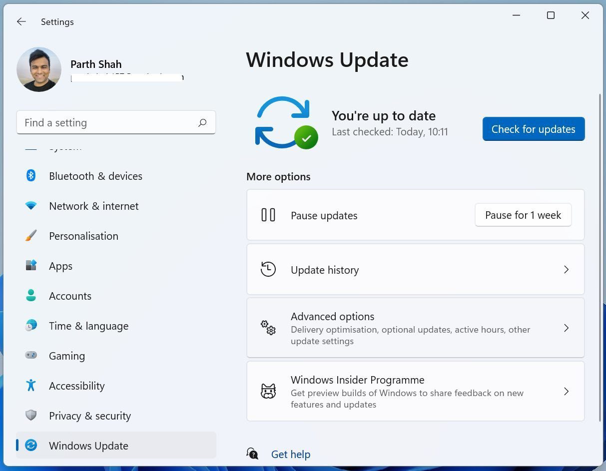 Update windows OS