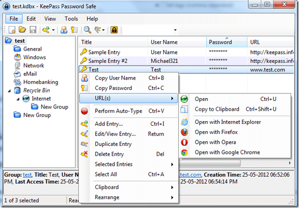 Use An Entry Of Keepass