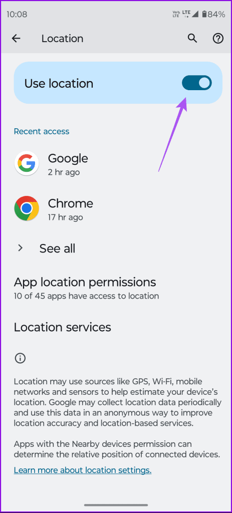 use location settings android 1