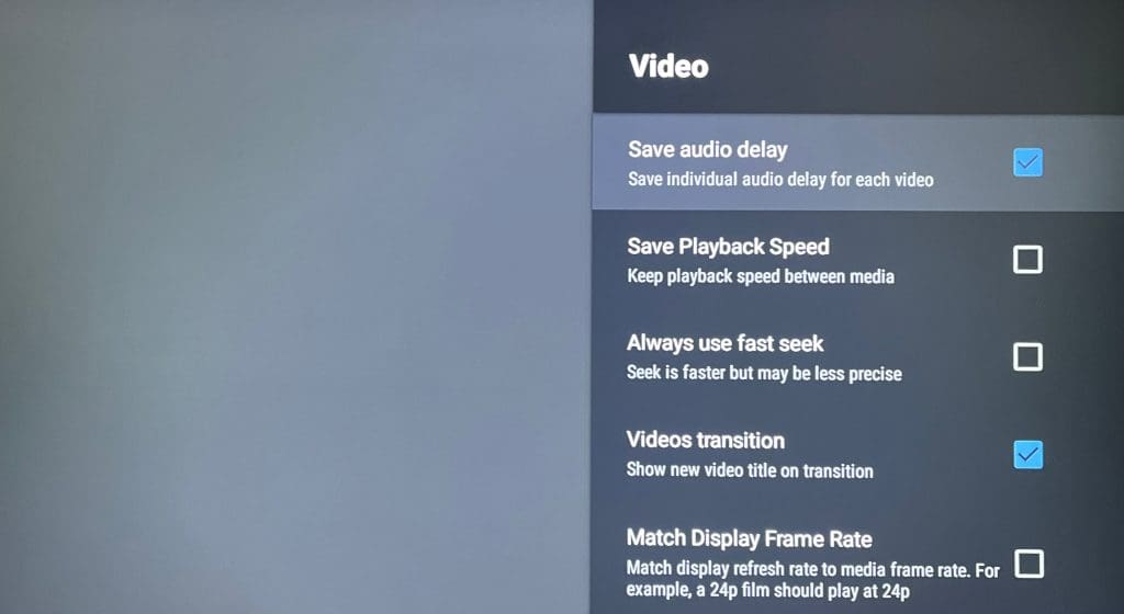 video menu vlc media player settings android tv