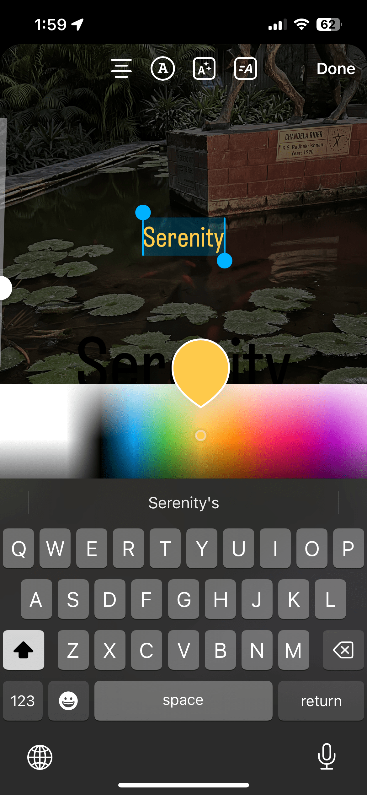 view all text colors instagram story