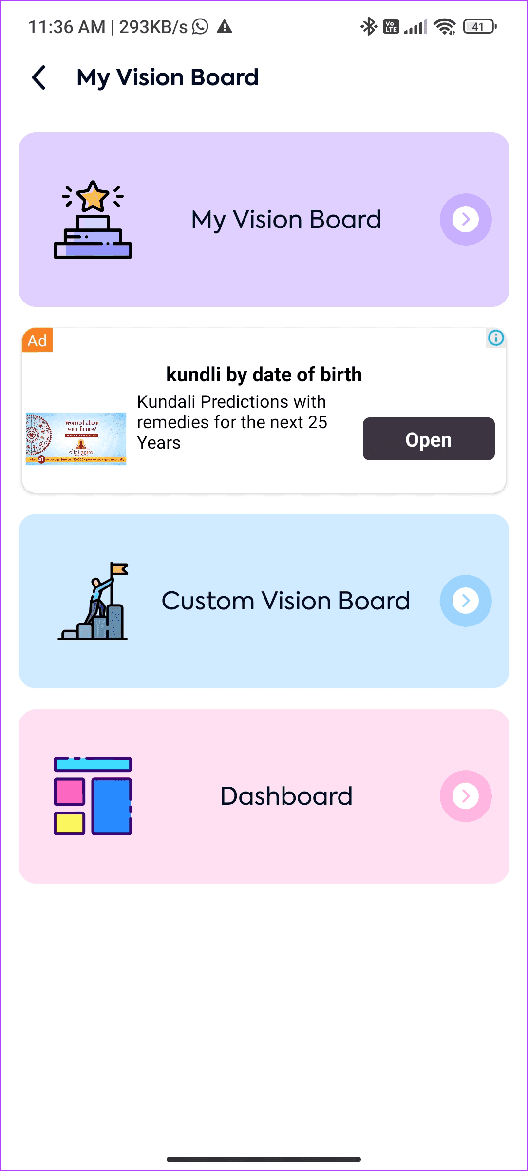 vision board visualize dreams app