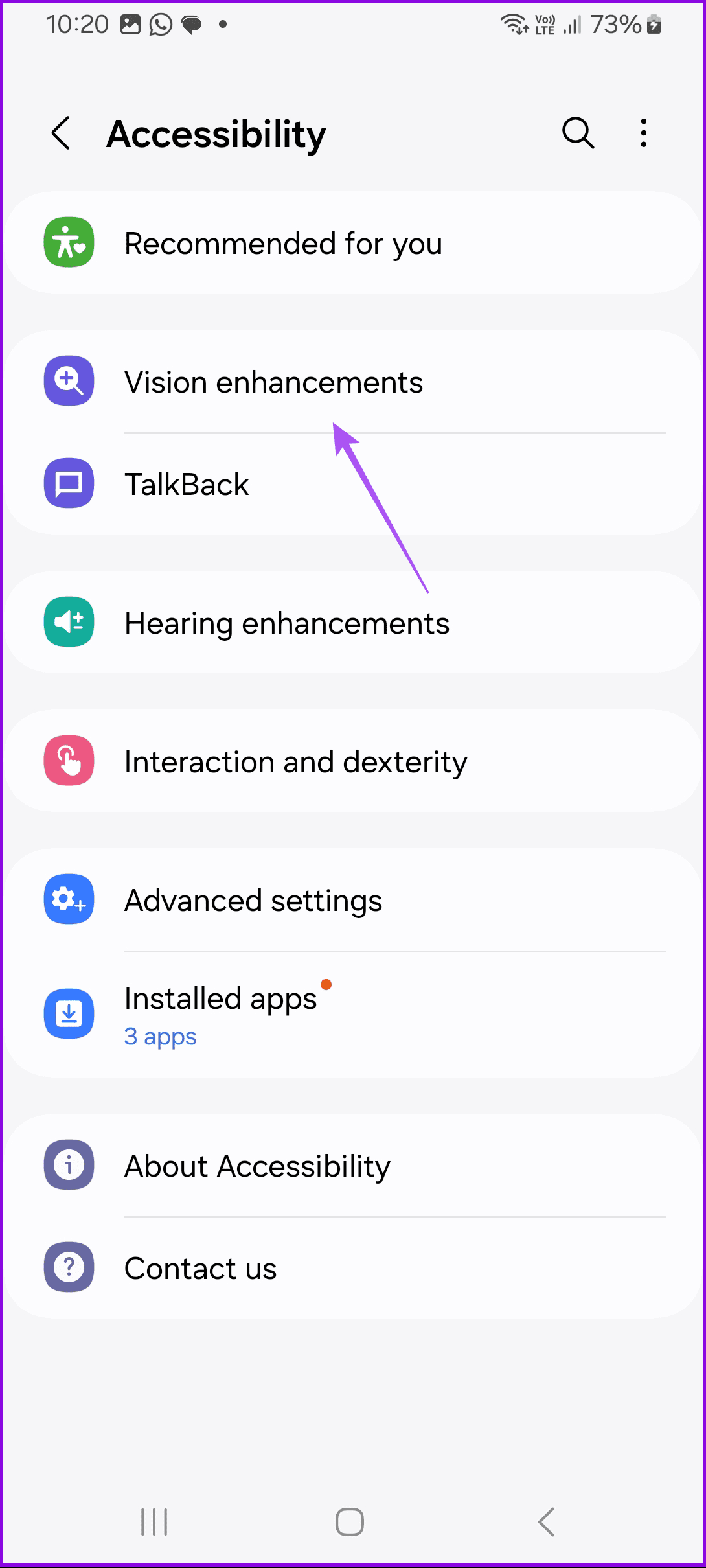 vision enhancements samsung