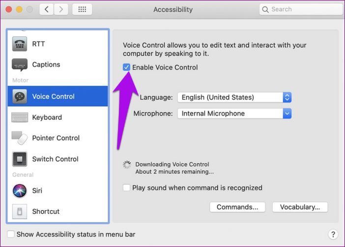 Voice control how to use it mac accessibility voice control enable