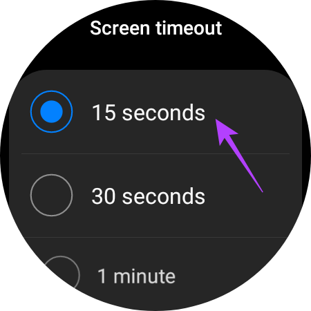set screen off time