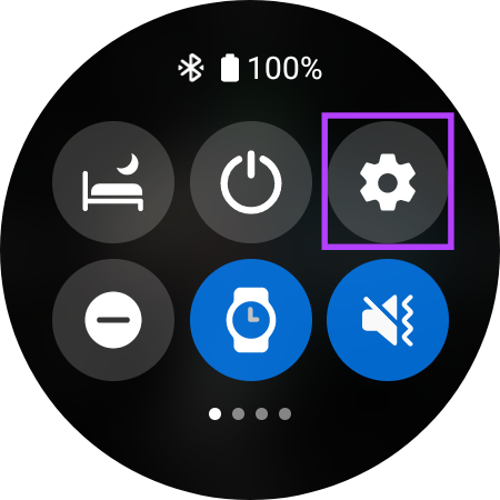 Quick settings on Wear OS