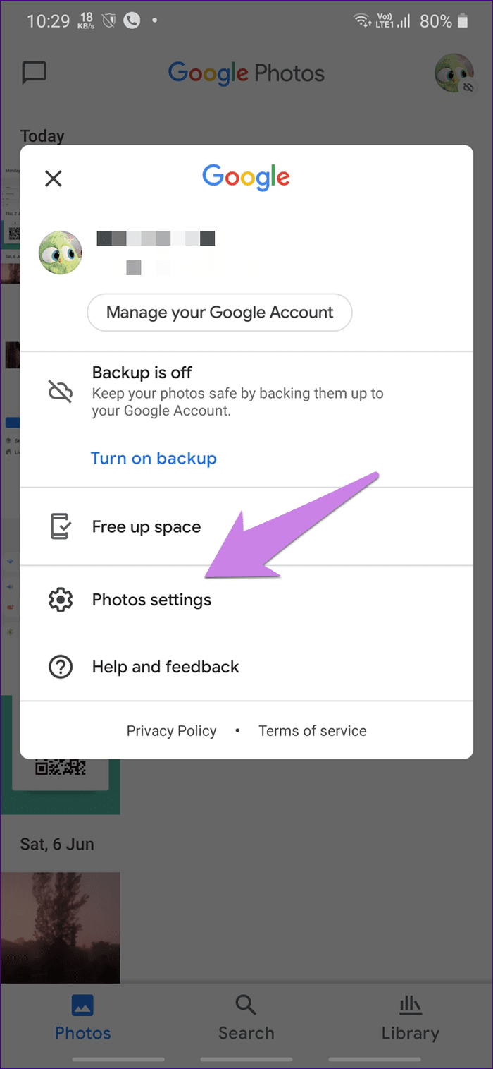 What does backup and sync mean in google photos 2