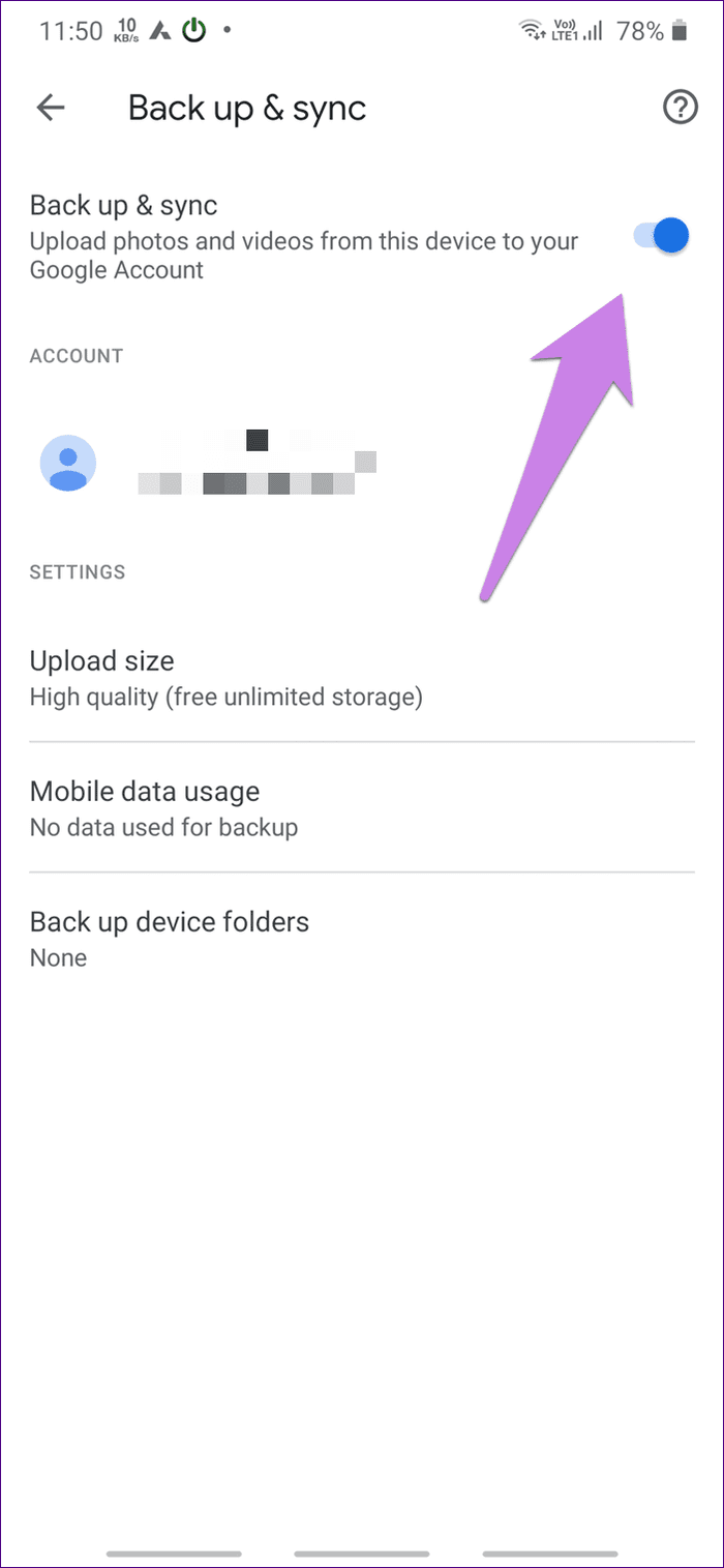Is Google Photos backup and sync on by default?