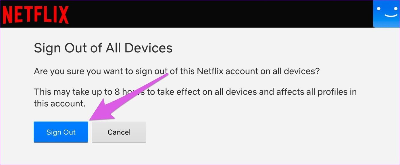 What happens when you sign out of your netflix account from all devices 03