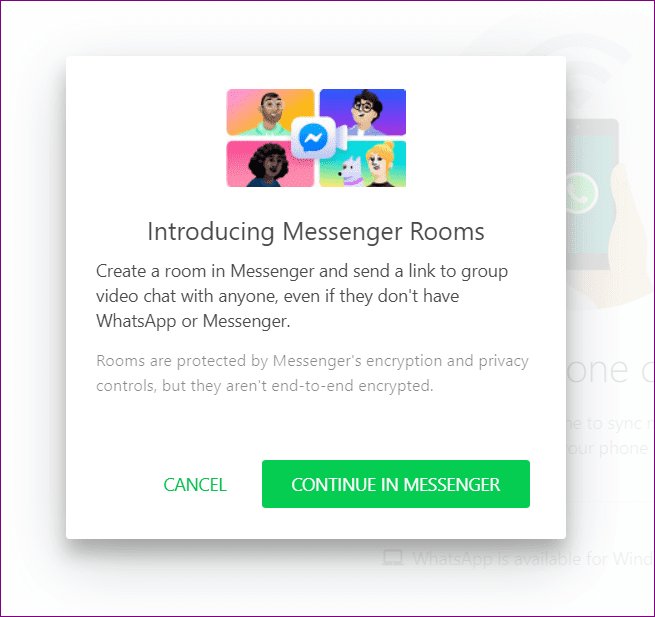 What is messenger room in whatsapp 13