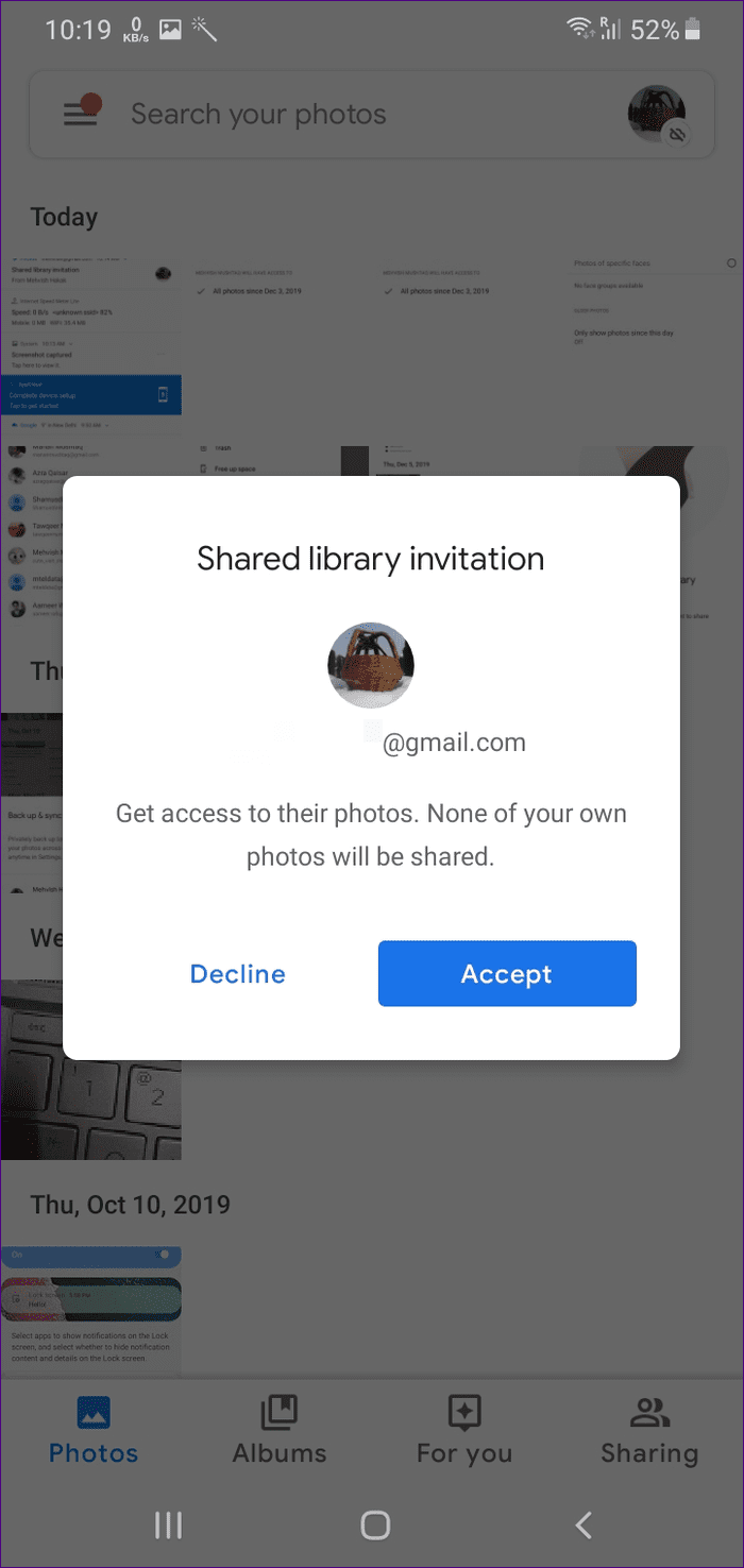 What is partner account shared libraries in google photos 15