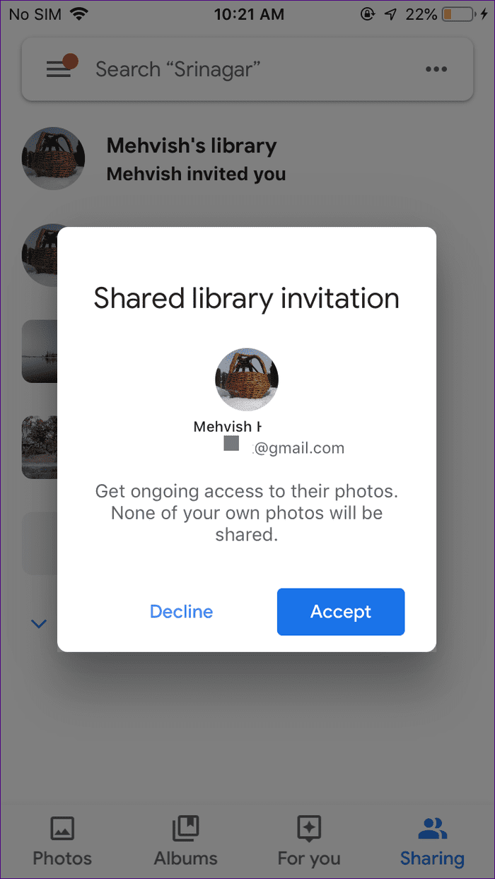 What is partner account shared libraries in google photos 4