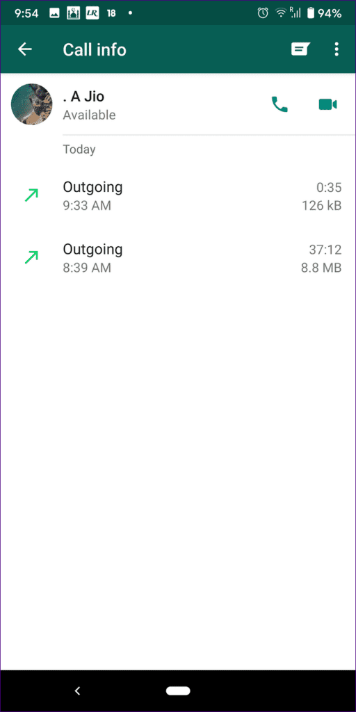 Check out call duration and data used 
