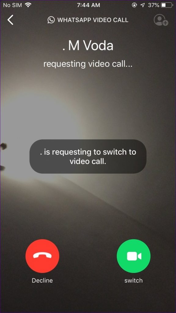 Switch permission for WhatsApp calls