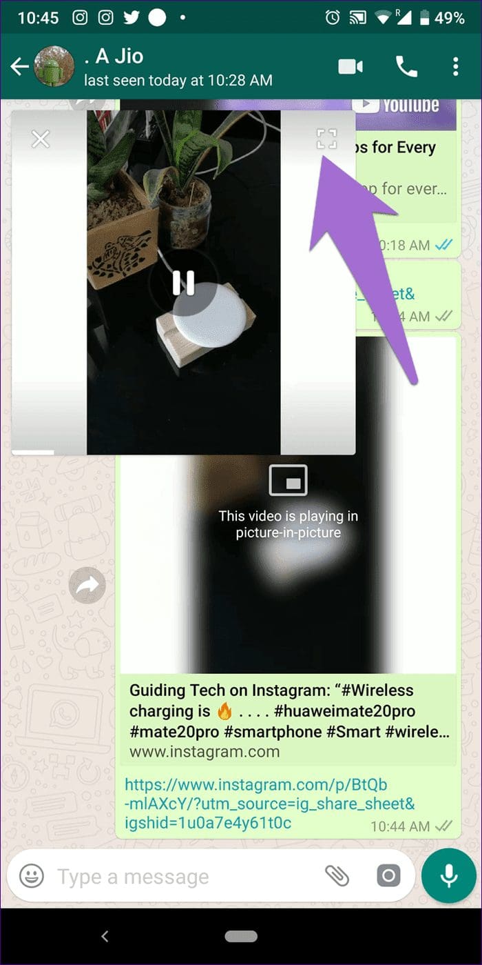 Whatsapp Picture In Picture Pip Not Working 9
