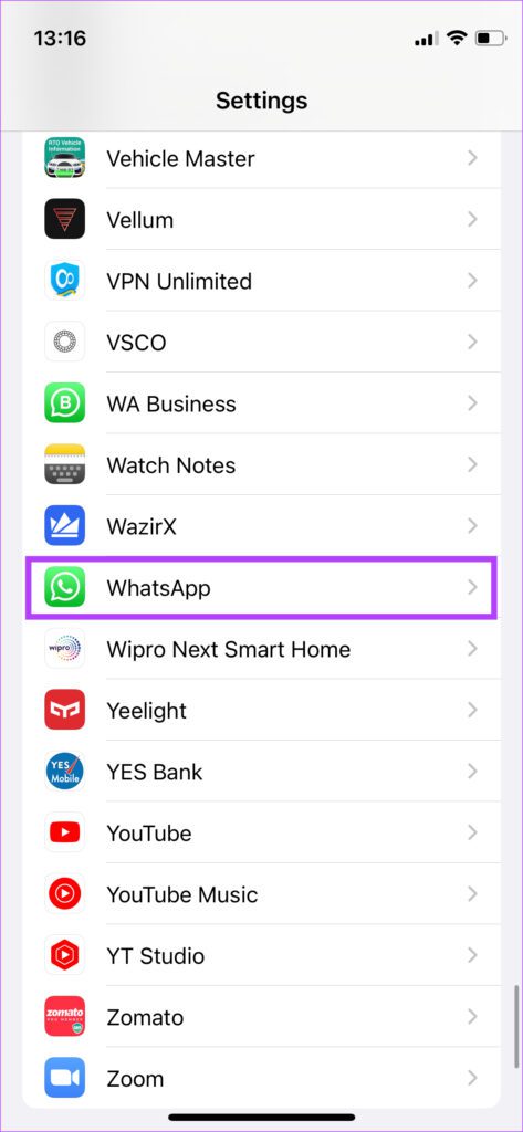 Whatsapp settings on iphone