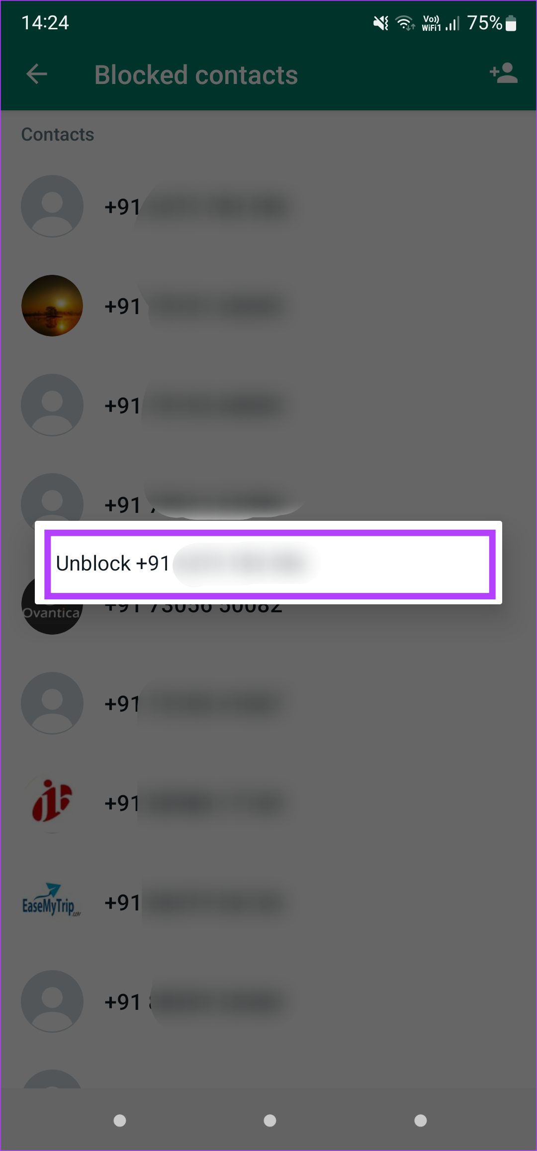 unblock number