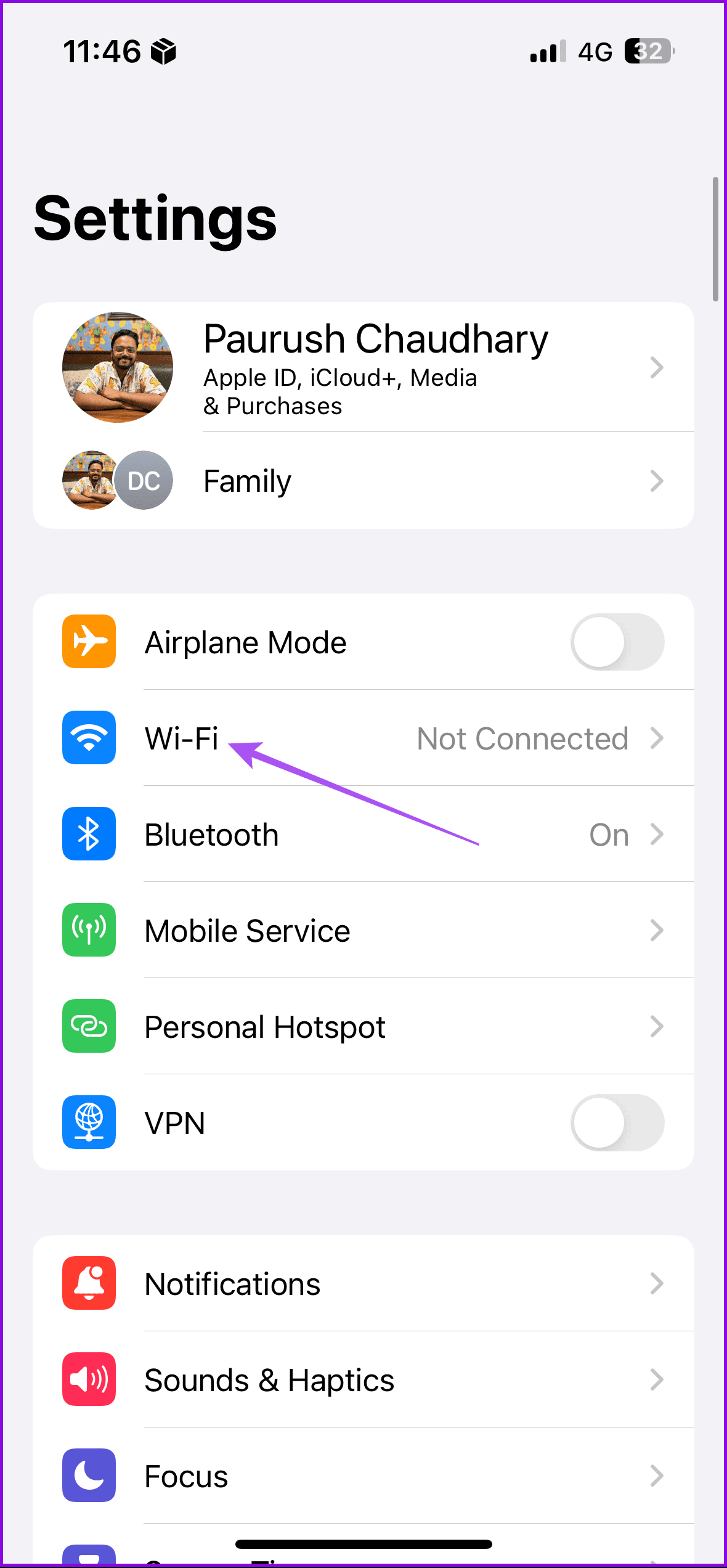 wifi settings iphone 2