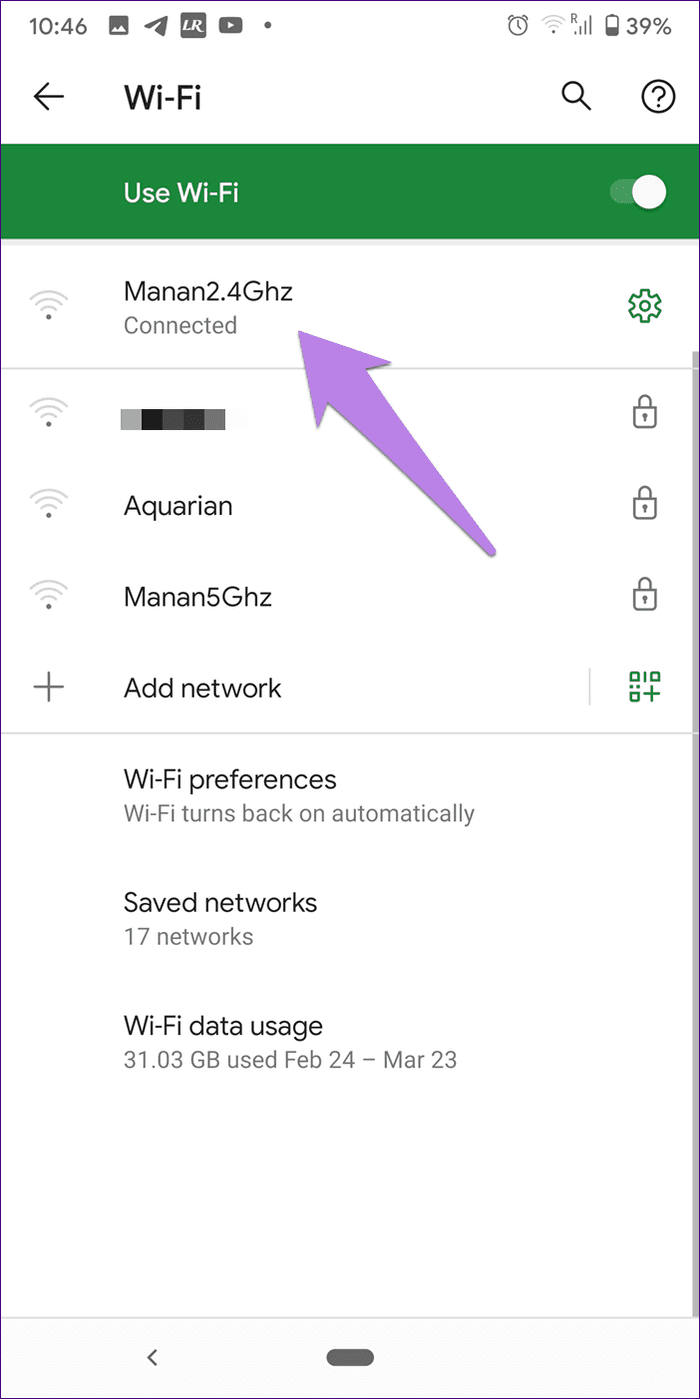 Wifi showing limited connectivity android 5