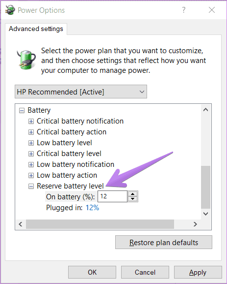 Windows 10 low battery notification not working 10