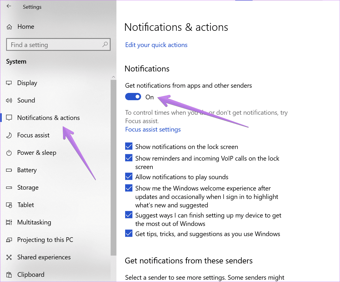 Windows 10 outlook notifications not working 3
