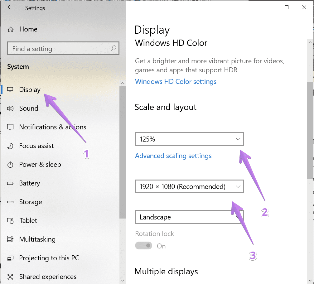 Windows 10 reset default display settings 4