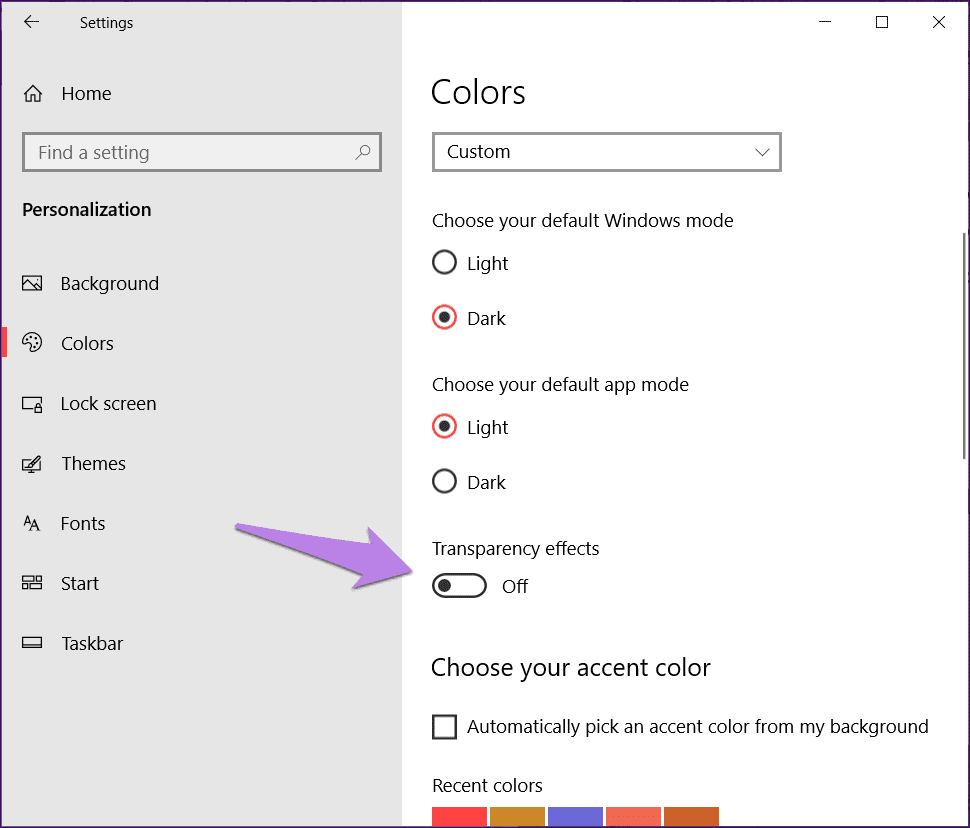 Windows 10 taskbar color not changing 12
