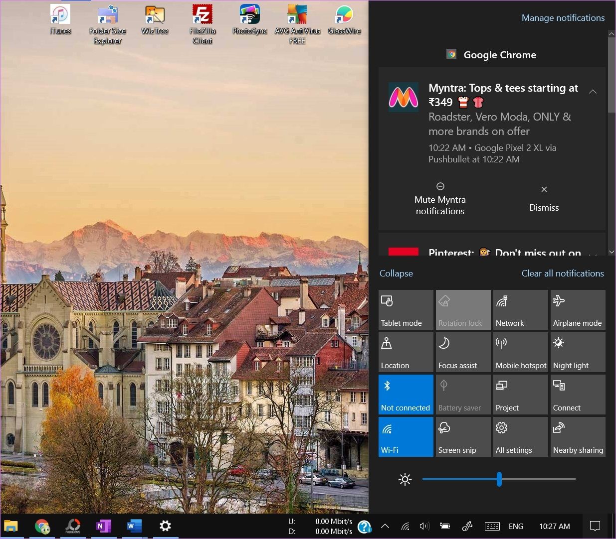Windows 10 what is action center 7