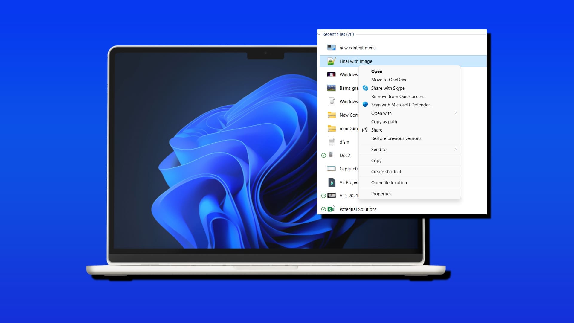 windows 11 context menu