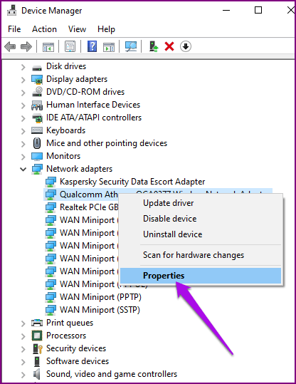 Windows Laptop Not Connecting Android Hotspot Device Manager Network Adapters Properties