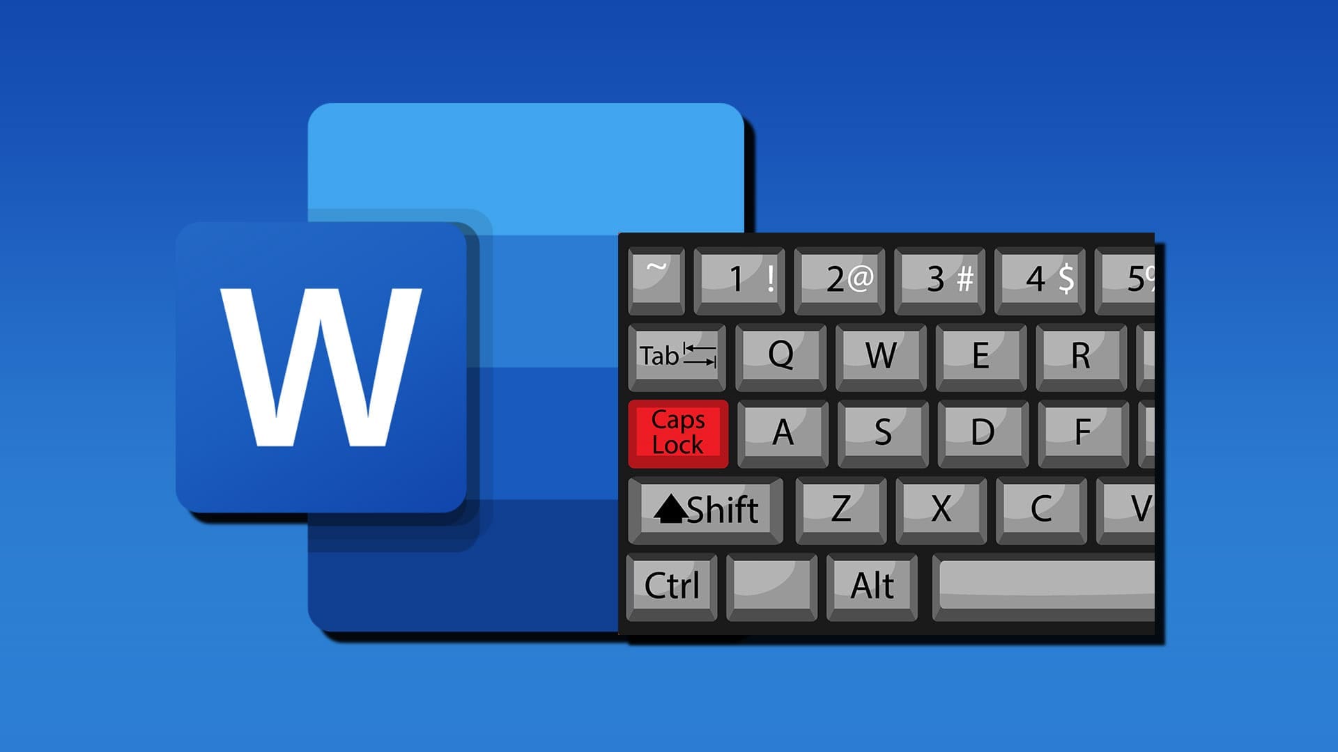 word in all caps but caps lock is off