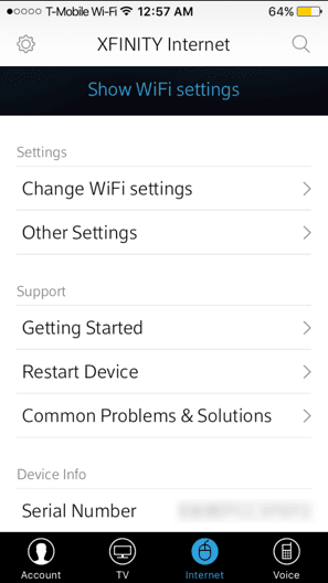 Xfinity My Account Comcast Troubleshoot App 4