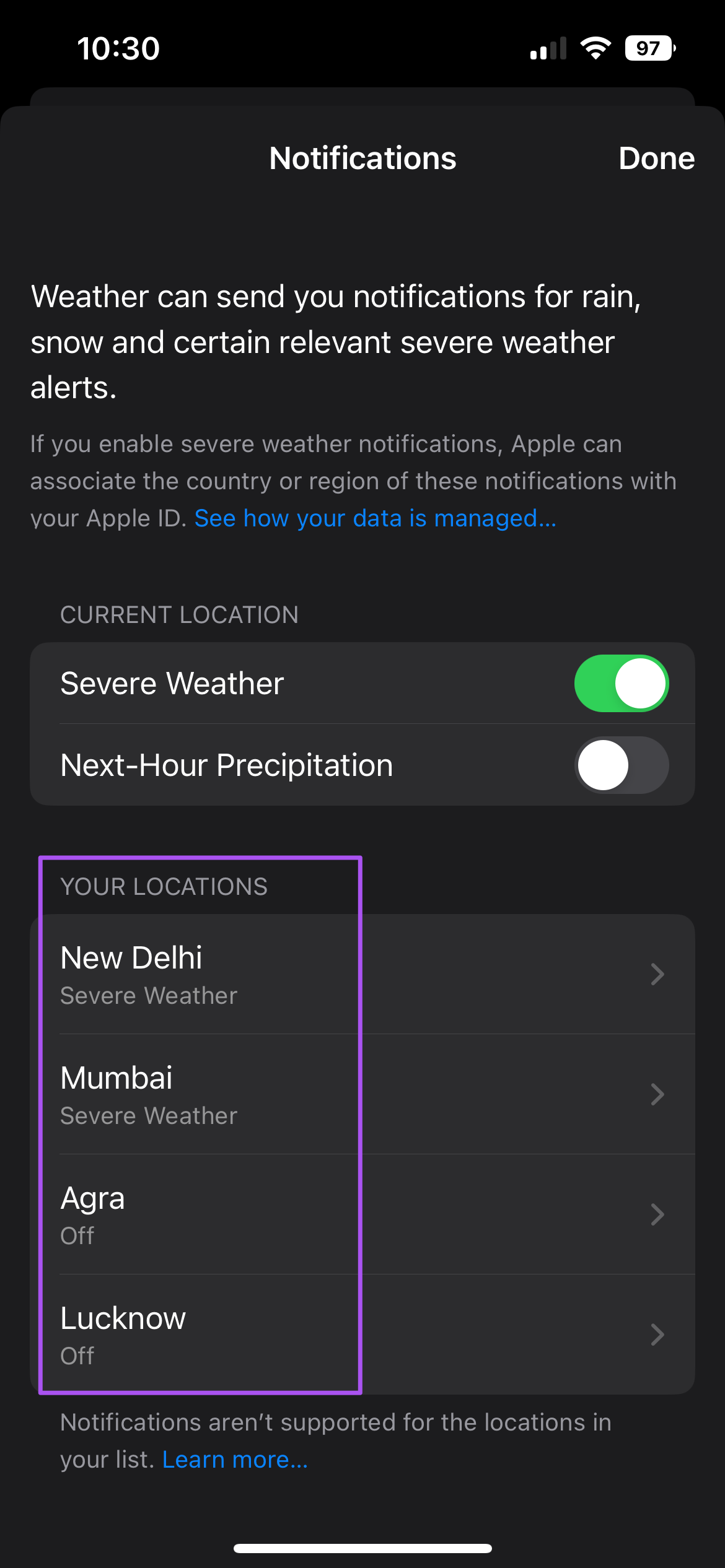 How to Enable Severe Weather Alerts on iPhone and Android - 17