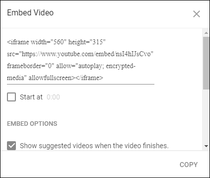 Youtube Embed Code