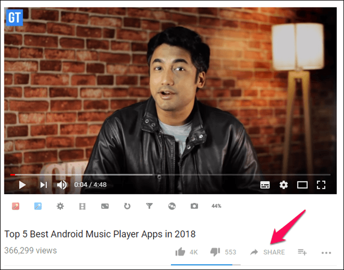 Youtube Share Button