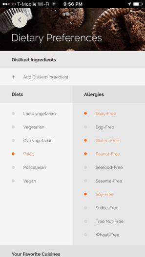 Yummly App Recipes Dietary Preferences 3