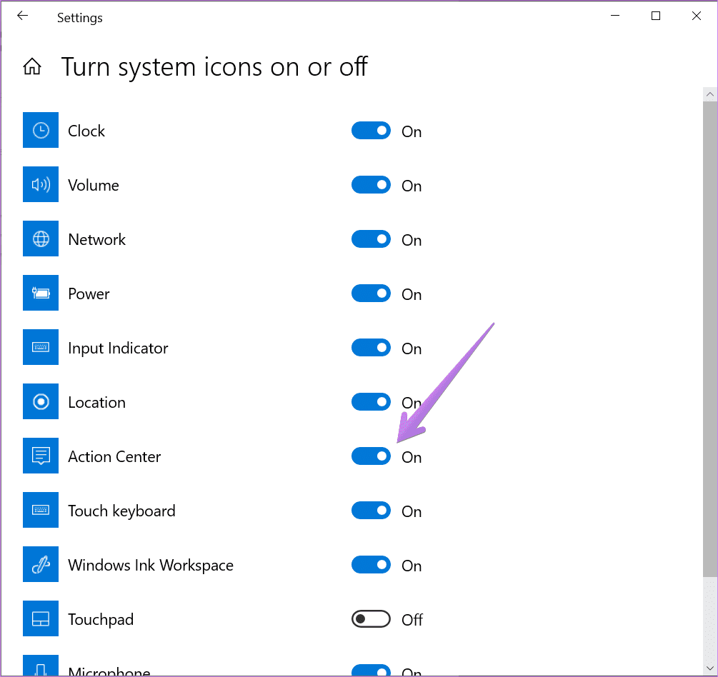 Windows 10 what is action center 4